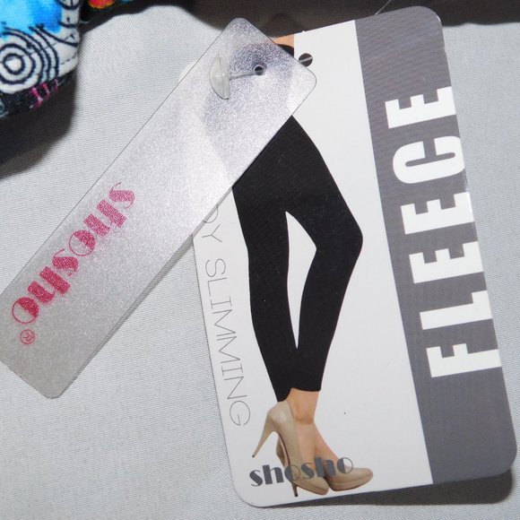 Shosho Womens S/M Winter Fleece Lined Leggings Vibrant Bright Multicolour  - NEW - Picture 8 of 11